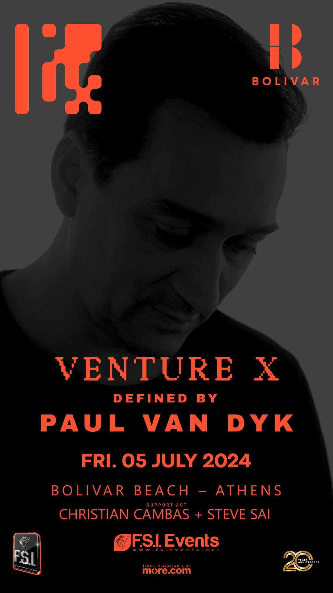 FSI presents VENTURE X Defined by Paul Van Dyk Ι Fri July 5 I Bolivar - Página frontal
