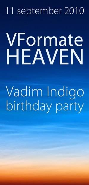 Vformate Heaven — Vadim Indigo Birthday Party - フライヤー裏
