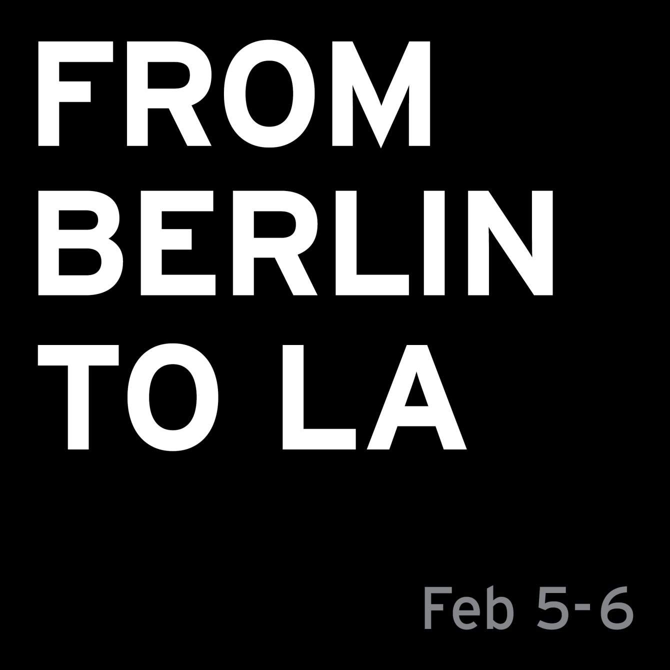 From Berlin to LA - Página frontal