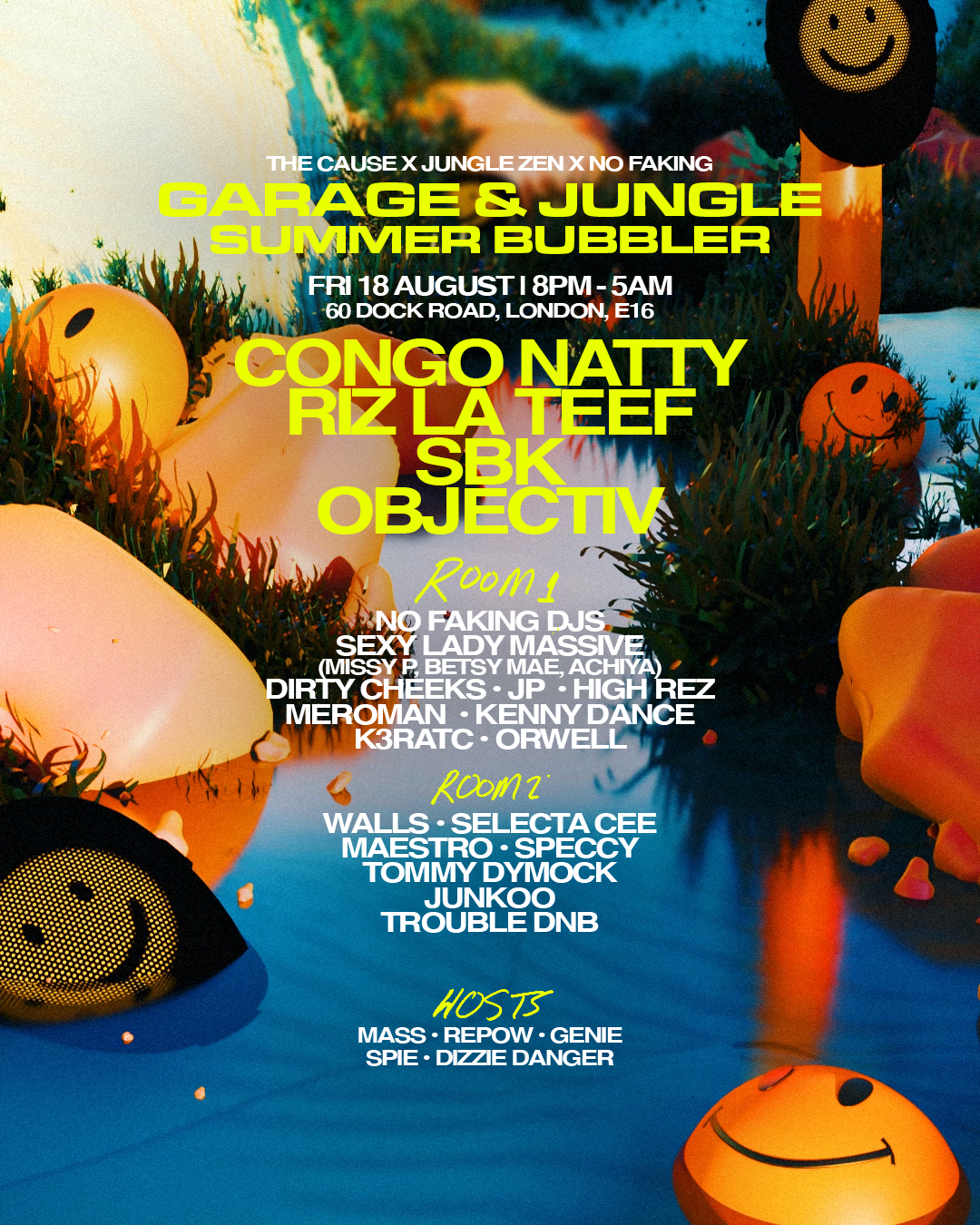 Garage & Jungle Summer Bubbler with Congo Natty, RIZ LA TEEF - フライヤー表