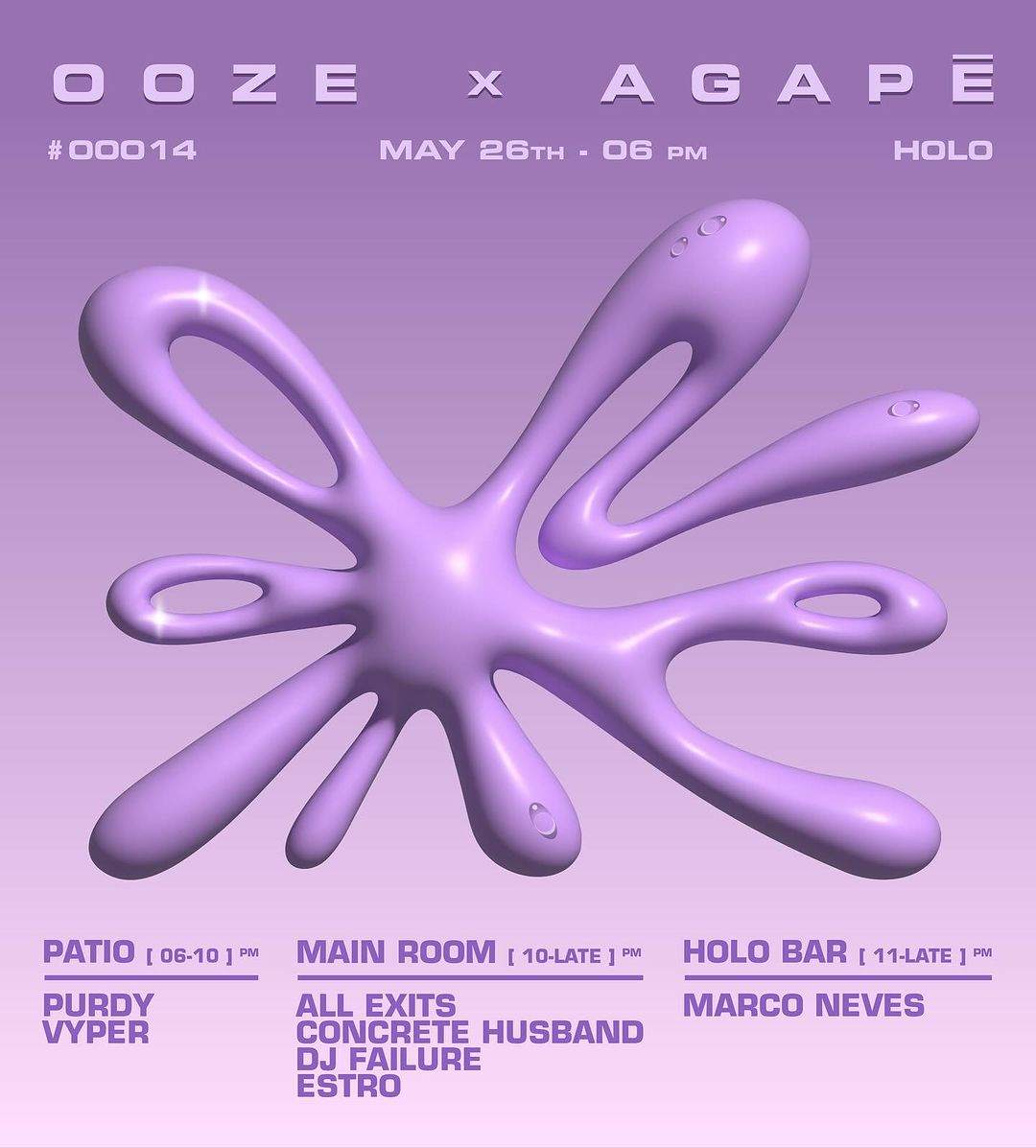 OOZE X Agape: Memorial Weekend 12 Hour Marathon - Página frontal