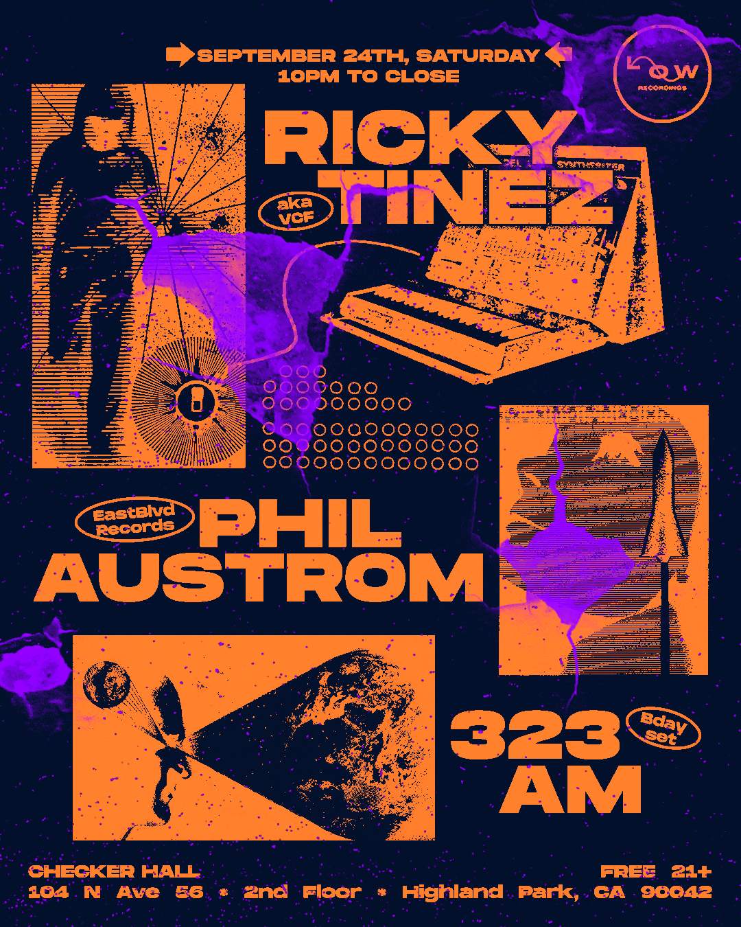 Low: Ricky Tinez, Phil Austrom, 323 AM - フライヤー裏