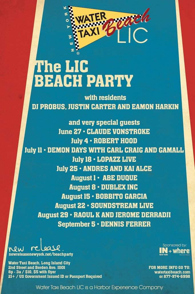 The Beach Party, Lic with Carl Craig - Página trasera