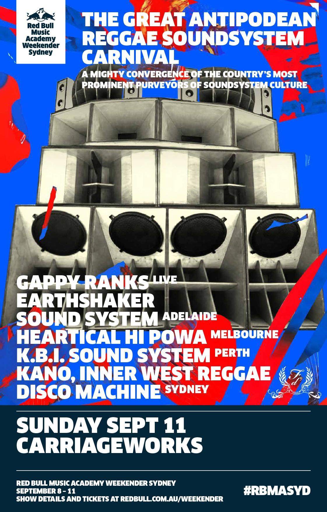 RBMA Weekender Sydney: The Great Antipodean Reggae Soundsystem Carnival - Página frontal