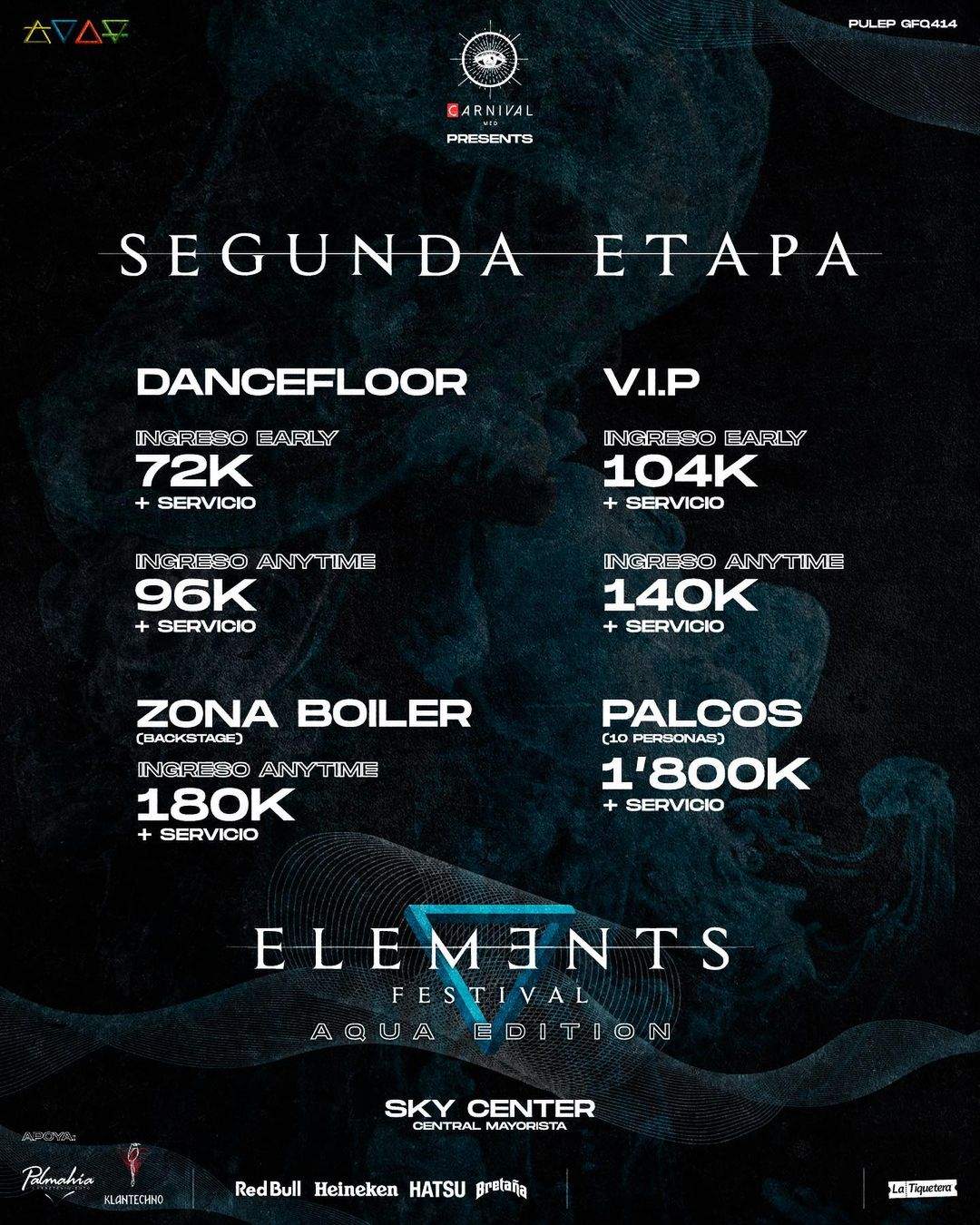 Carnival Pres. Elements Festival Aqua Edition - Página trasera