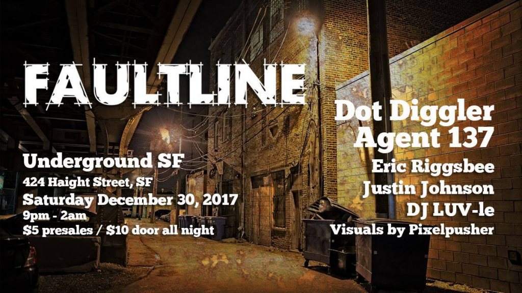 Faultline with Dot Diggler and Agent 137 - フライヤー表