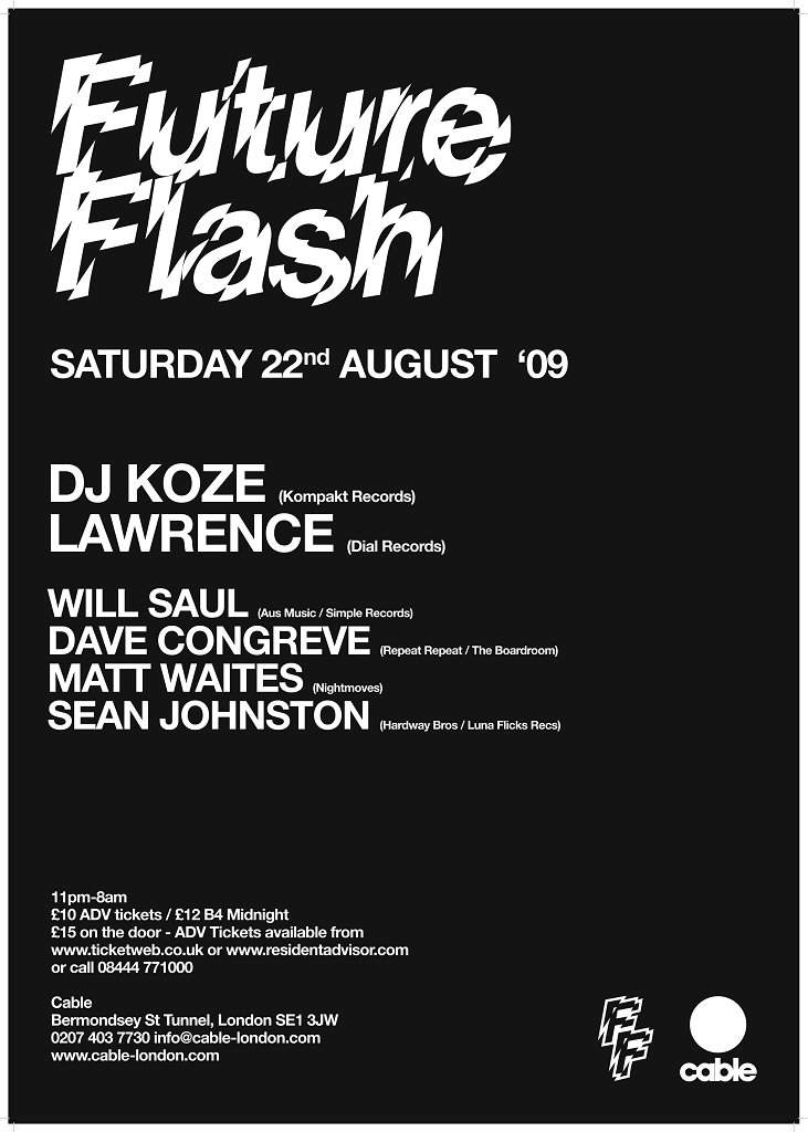 Future Flash with Dj Koze & Lawrence - フライヤー表