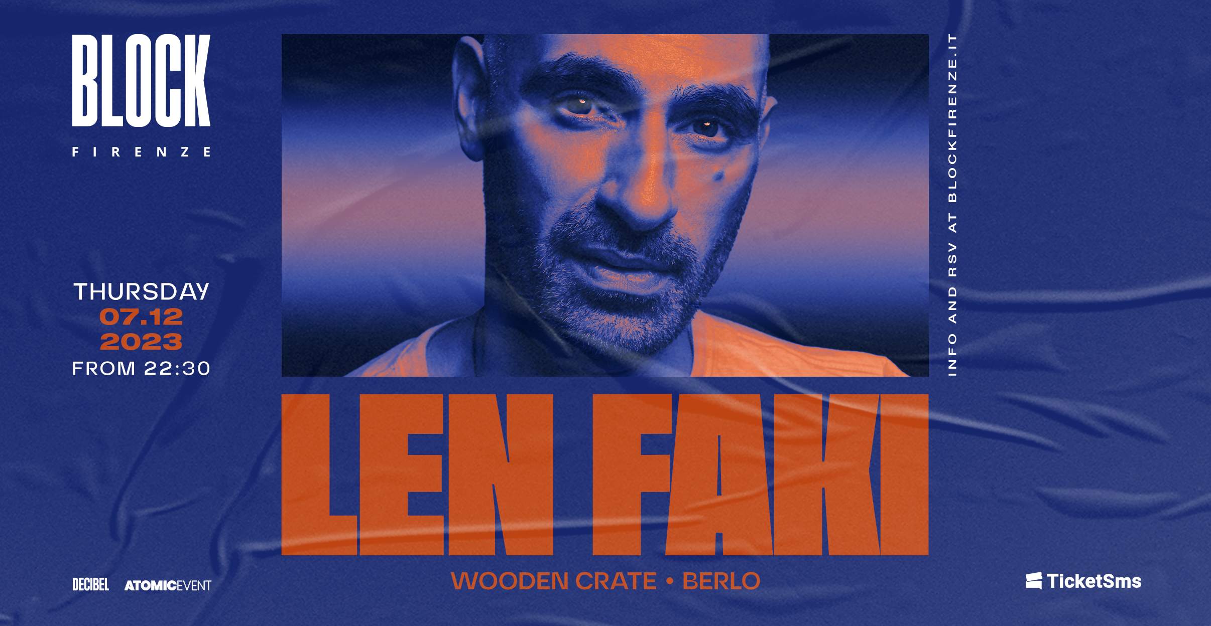 Len Faki + Wooden Crate + BERLO - フライヤー表