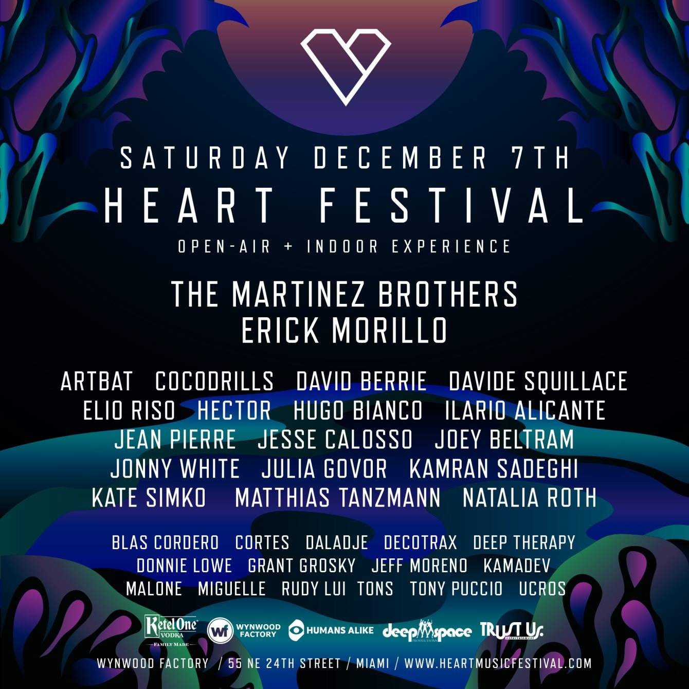 Heart Festival with The Martinez Brothers, Sasha & John Digweed, Damian Lazarus, Bedouin & More - フライヤー裏