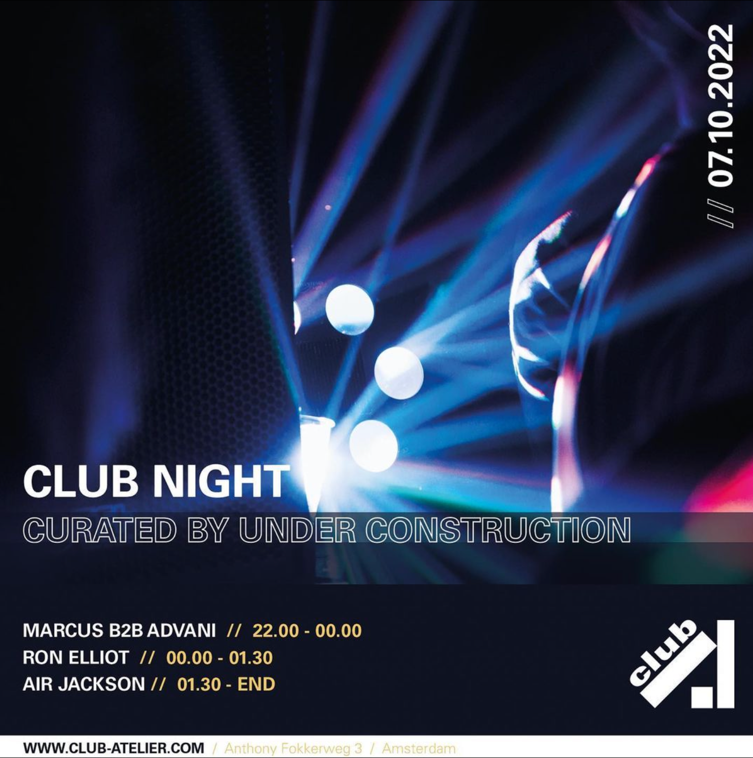 Club Night // Curated By Under Construction - フライヤー表