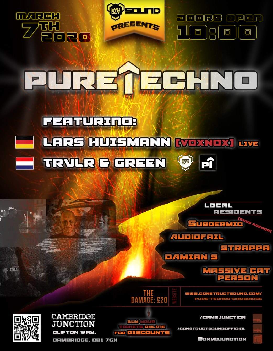 Pure Techno [Cambridge] Vol.1 - フライヤー表