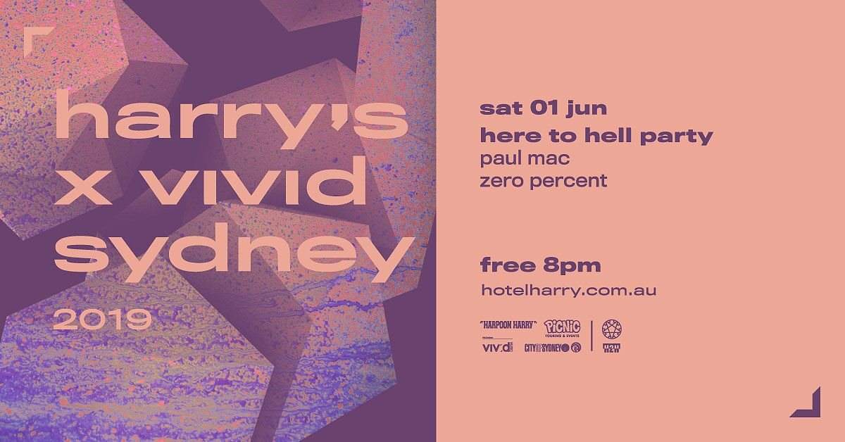 Harry's x Vivid Sydney: Here To Hell Party - フライヤー表