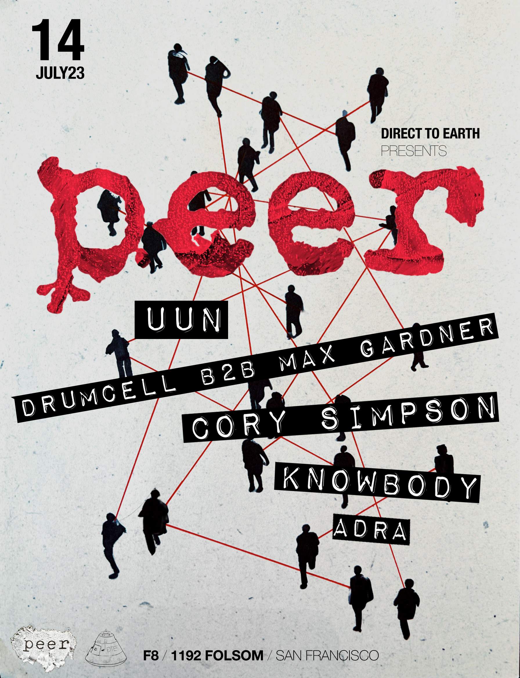 DTE: Peer label showcase with Uun, Drumcell b2b Max Gardner, Cory Simpson, Knowbody and Adra - Página frontal