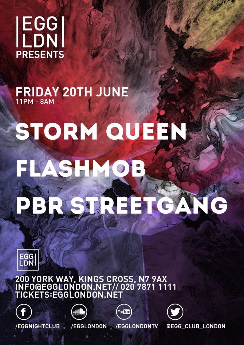 EGG presents: Storm Queen, Flashmob, PBR Streetgang - Página frontal