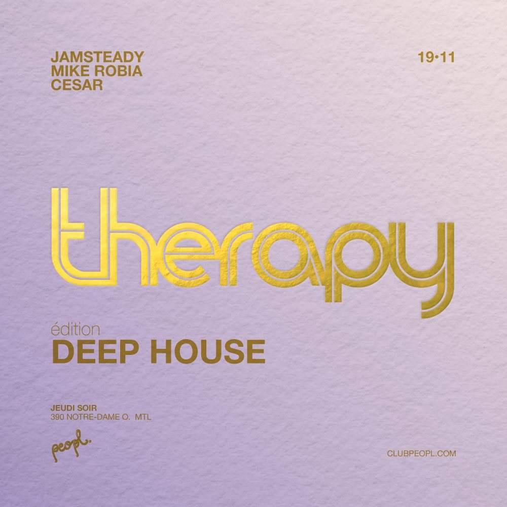 Therapy - Deep House - フライヤー表