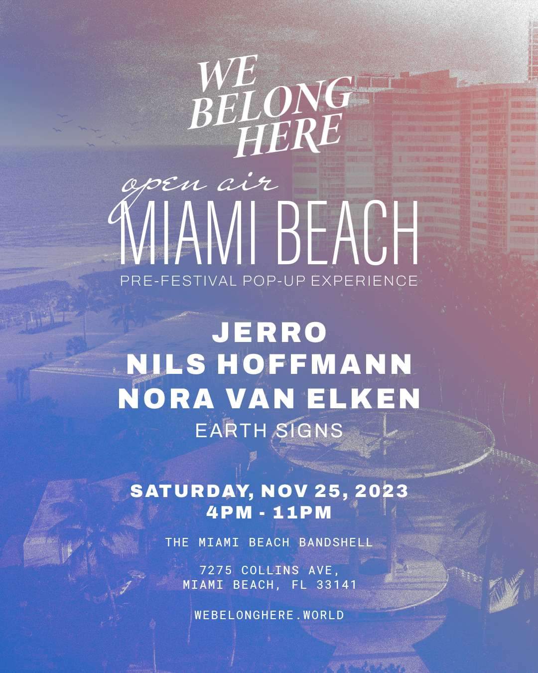 We Belong Here: Open Air Miami Beach - フライヤー表