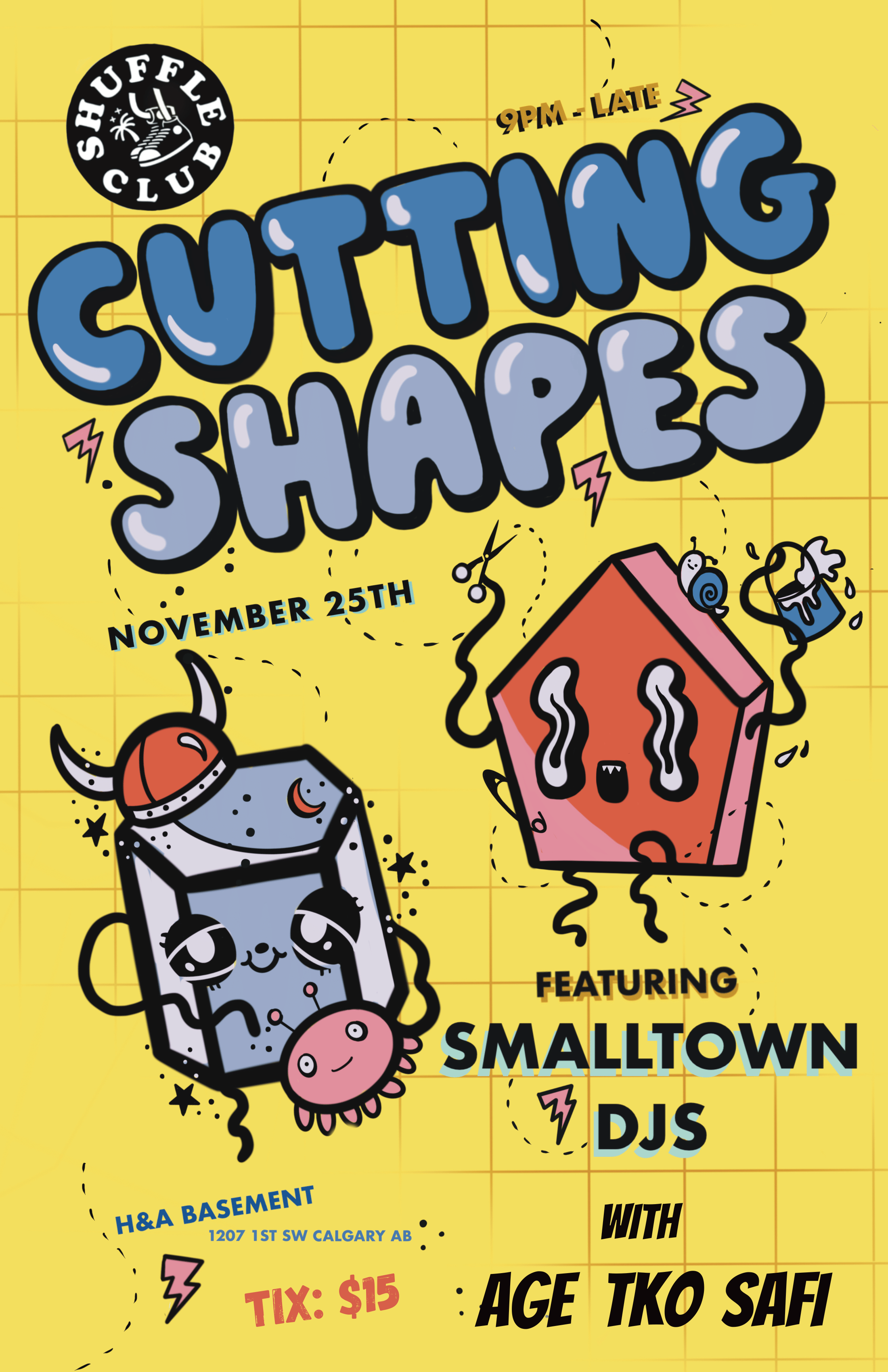 Cutting Shapes presents: Smalltown DJs - フライヤー表