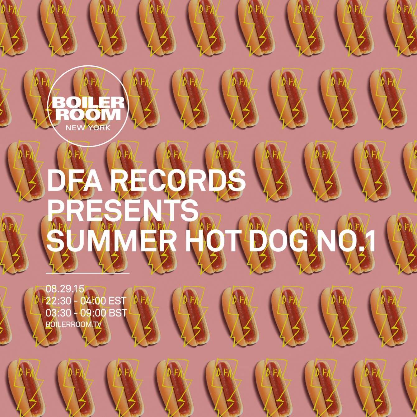 DFA Records x Boiler Room Summer Hot Dog - Página frontal