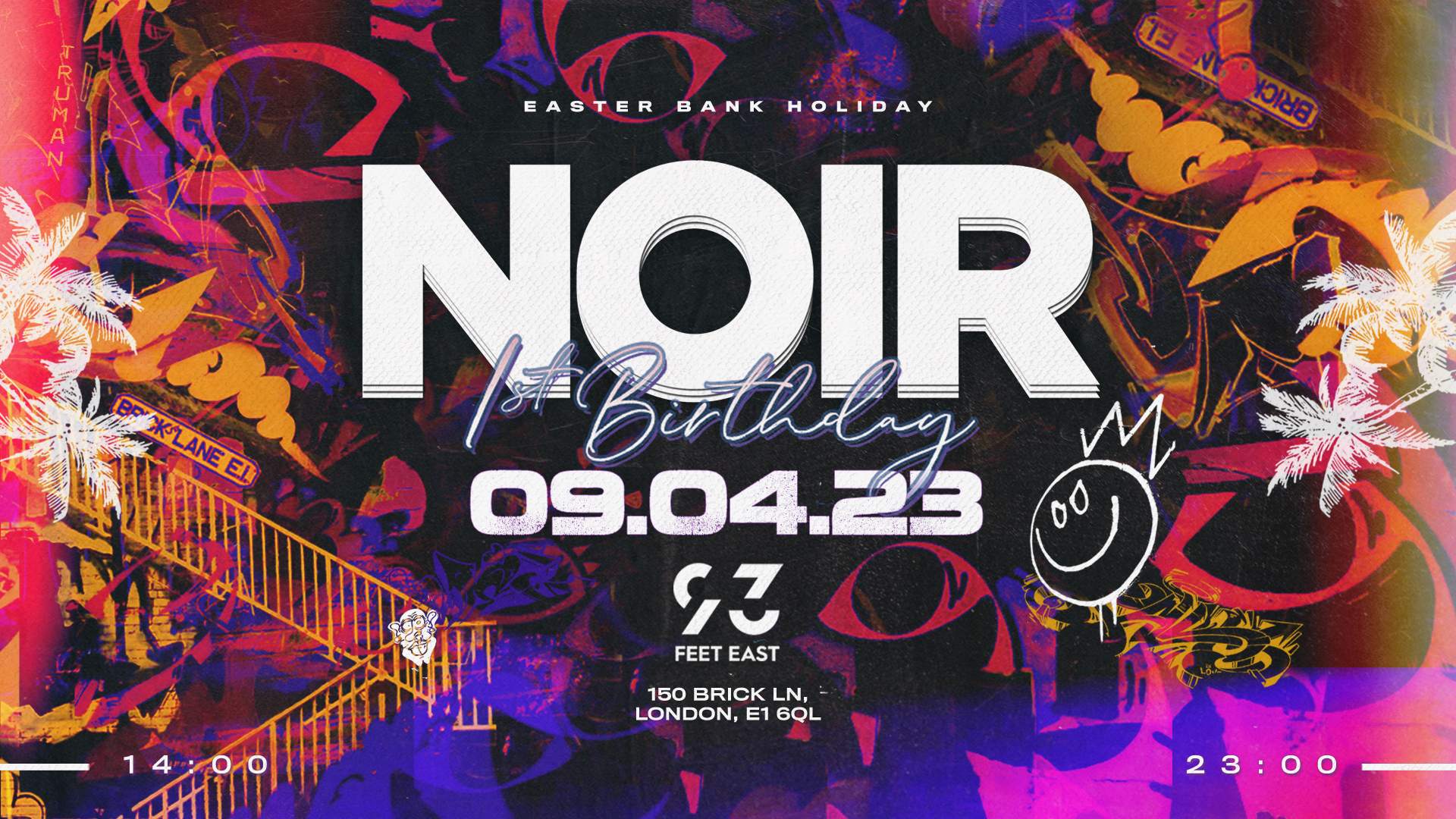 NOIR Easter Sunday w/George Smeddles, Kreature, Pat Wilson, Tricky + Residents - フライヤー表
