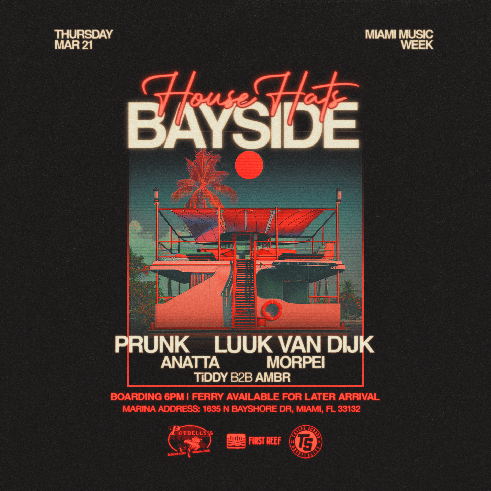 House Hats Bayside: Prunk & Luuk van Dijk - フライヤー表