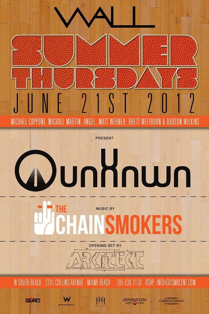 Summer Thursdays with The Chain Smokers - フライヤー表