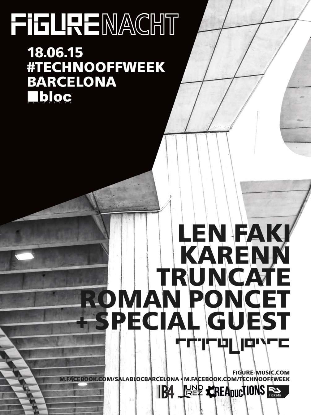 Len Faki presents: Figure Nacht @Techno OFF Week - フライヤー表