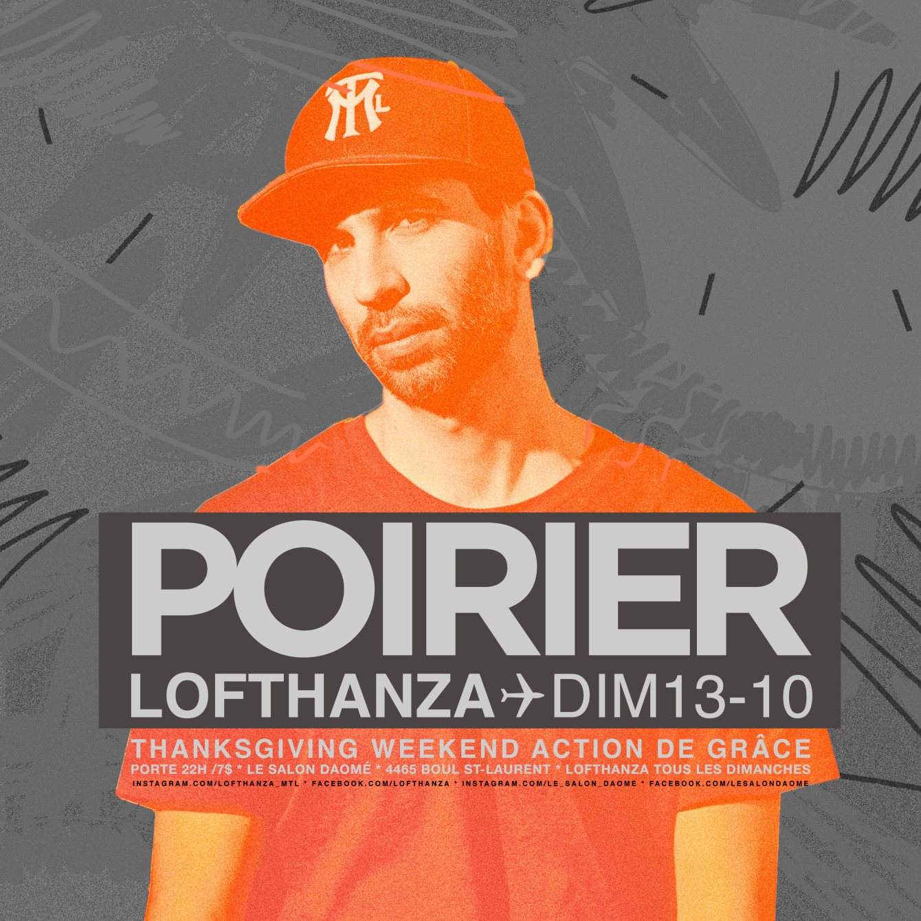 Lofthanza 1310: Poirier (All Night !) - フライヤー表