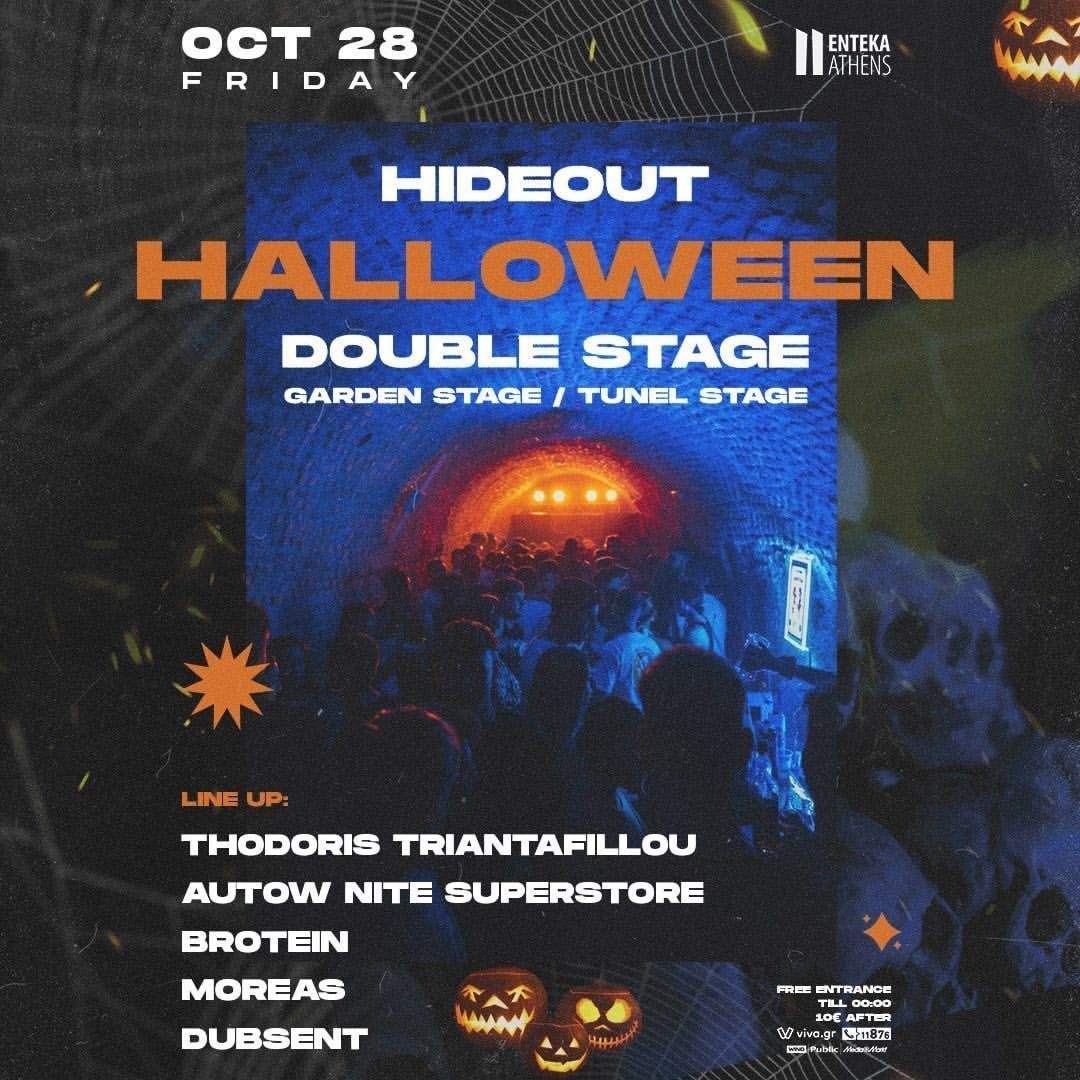 HALLOWEEN DOUBLE STAGE with Thodoris Triantafillou, AUTOW NITE SUPERSTORE  - フライヤー表
