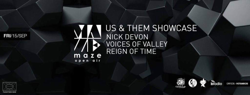 Us & Them Showcase: Nick Devon / Voices of Valley / Reign of Time - フライヤー表