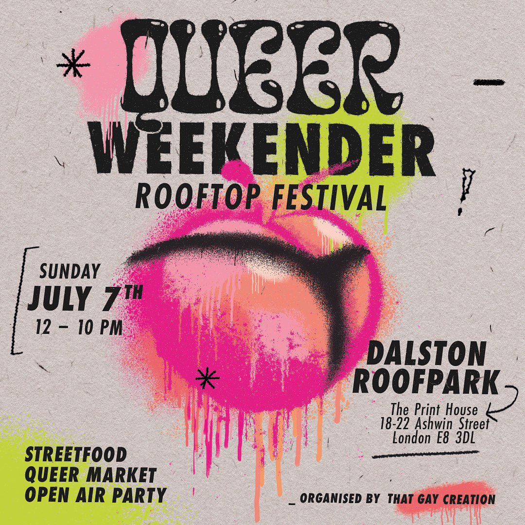 Queer Rooftop Festival, Open Air Party, Street-food, LGBTQ Market - フライヤー裏