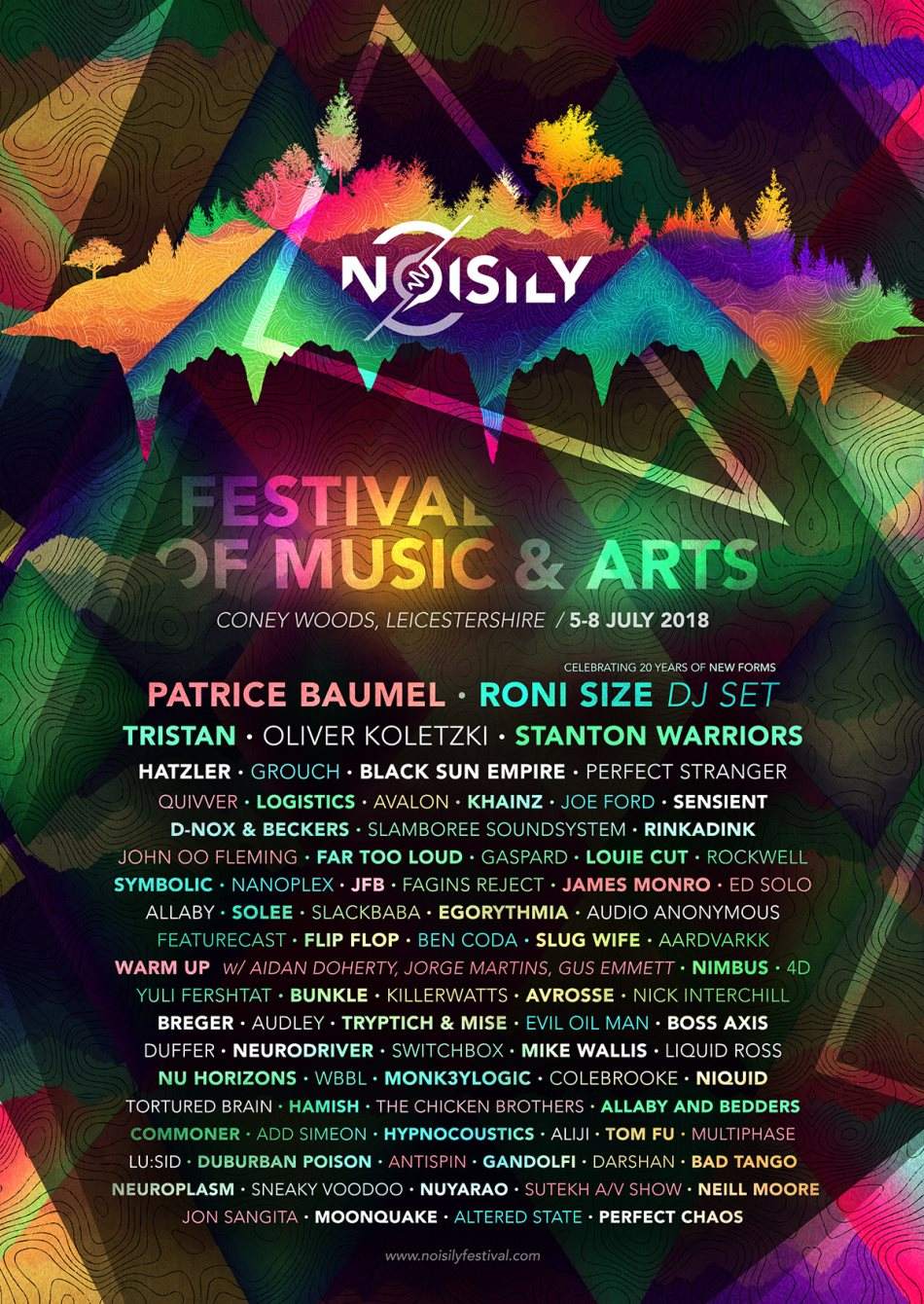 Noisily Festival of Music and Arts 2018 - フライヤー表