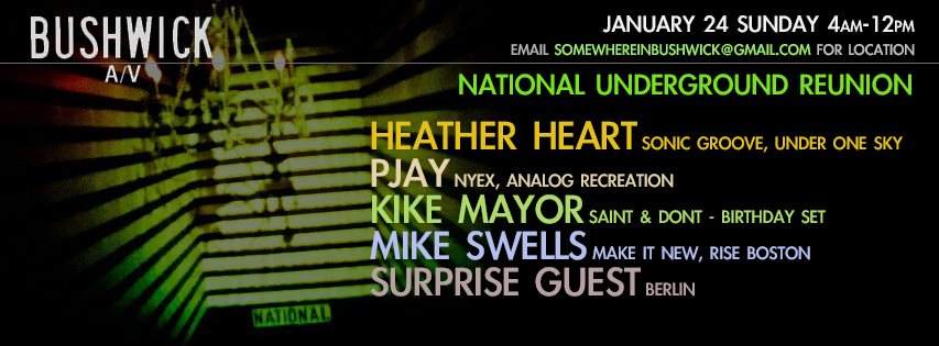 Bushwick A/V Sunday Loft Afters Feat. Heather Heart, Kike Mayor, Pjay & Surprise Guest - Página frontal