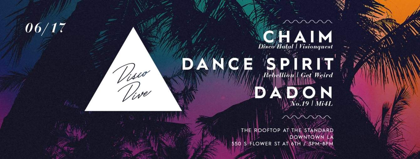 Disco Dive™ Feat. Chaim, Dance Spirit & DADON - フライヤー裏