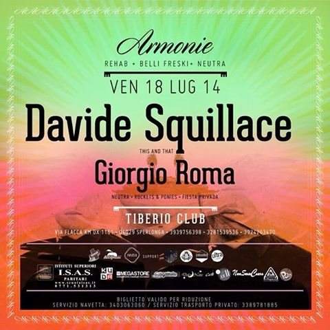 Armonie #3 with Davide Squillace & Giorgio Roma - フライヤー表