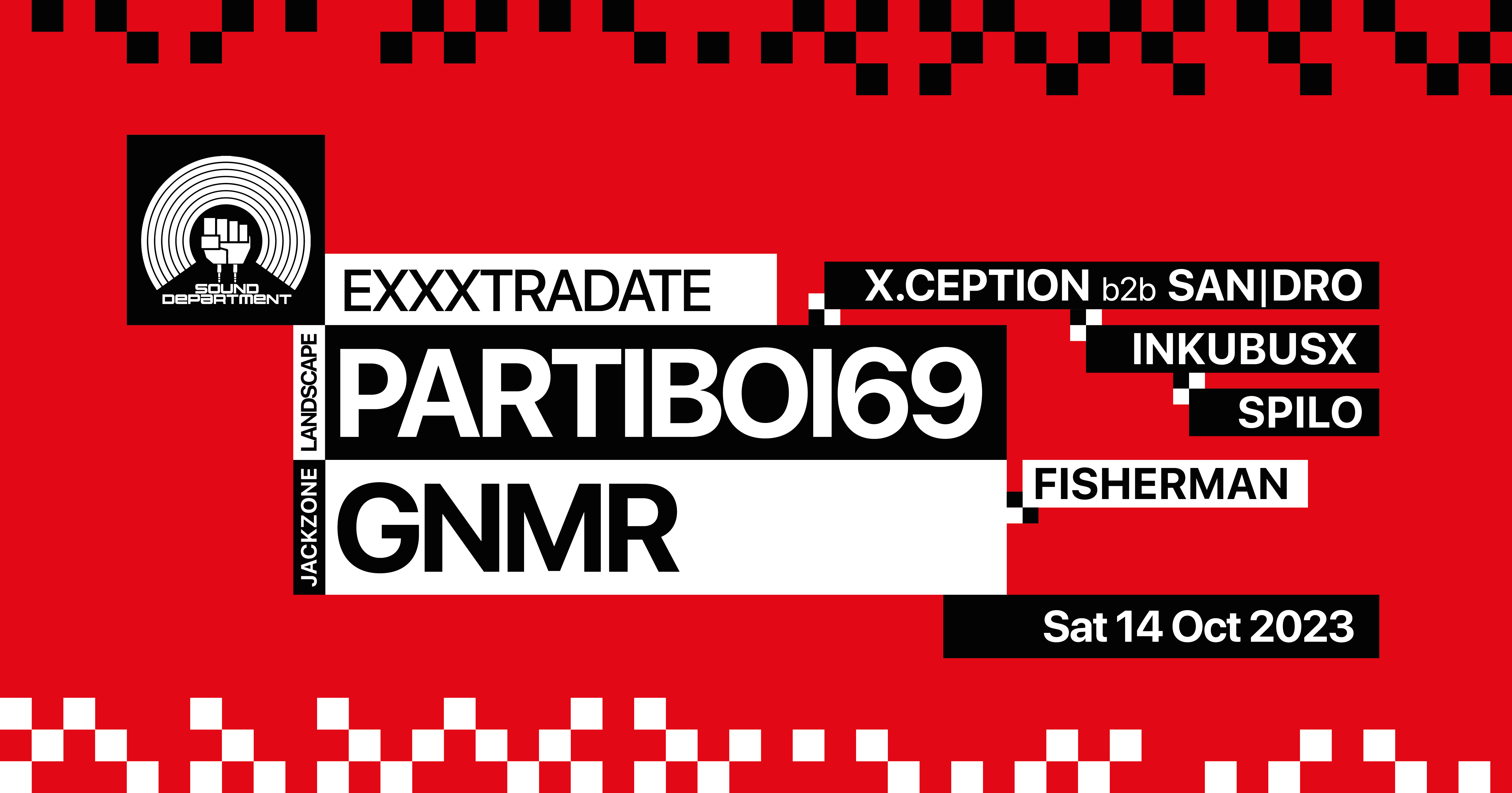 EXTRA DATE Sound Department 14/10 with Partiboi69 and GNMR - Página frontal