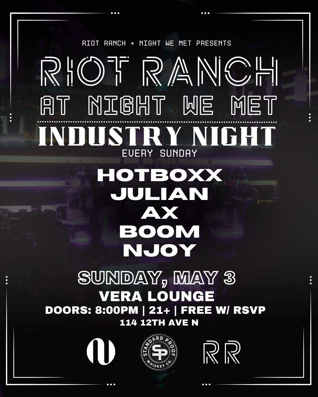 RIOT RANCH Industry Night at Night We Met, Nashville