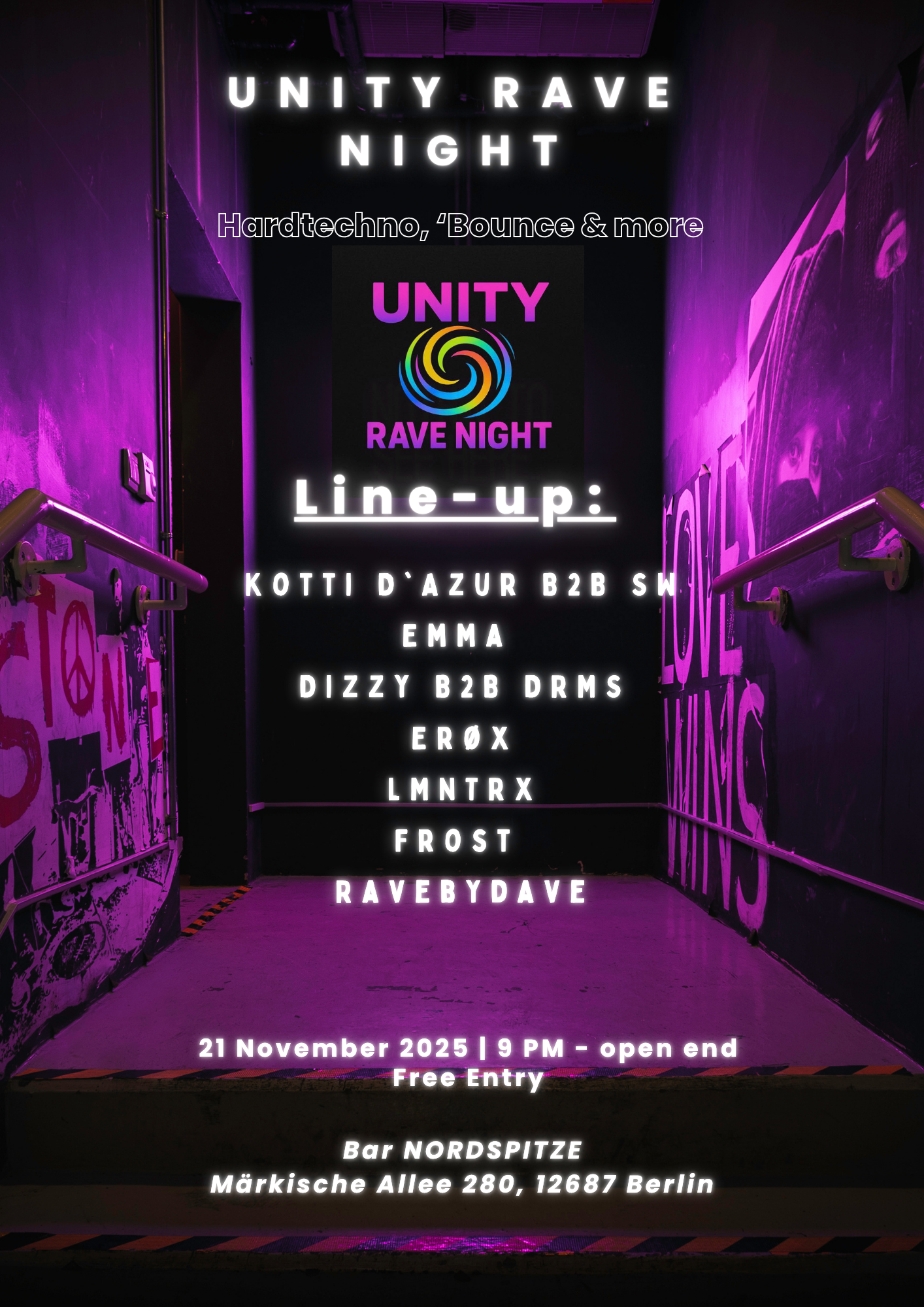UNITY RAVE NIGHT bei Nordspitze, Berlin