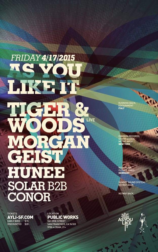 As You Like It with Tiger & Woods, Morgan Geist, Hunee - Página frontal