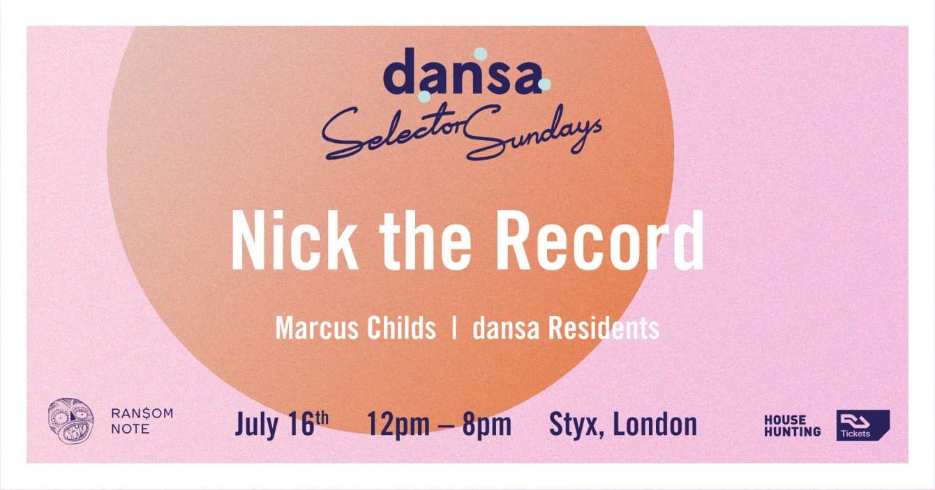 dansa Selector Sundays with Nick the Record - Página frontal
