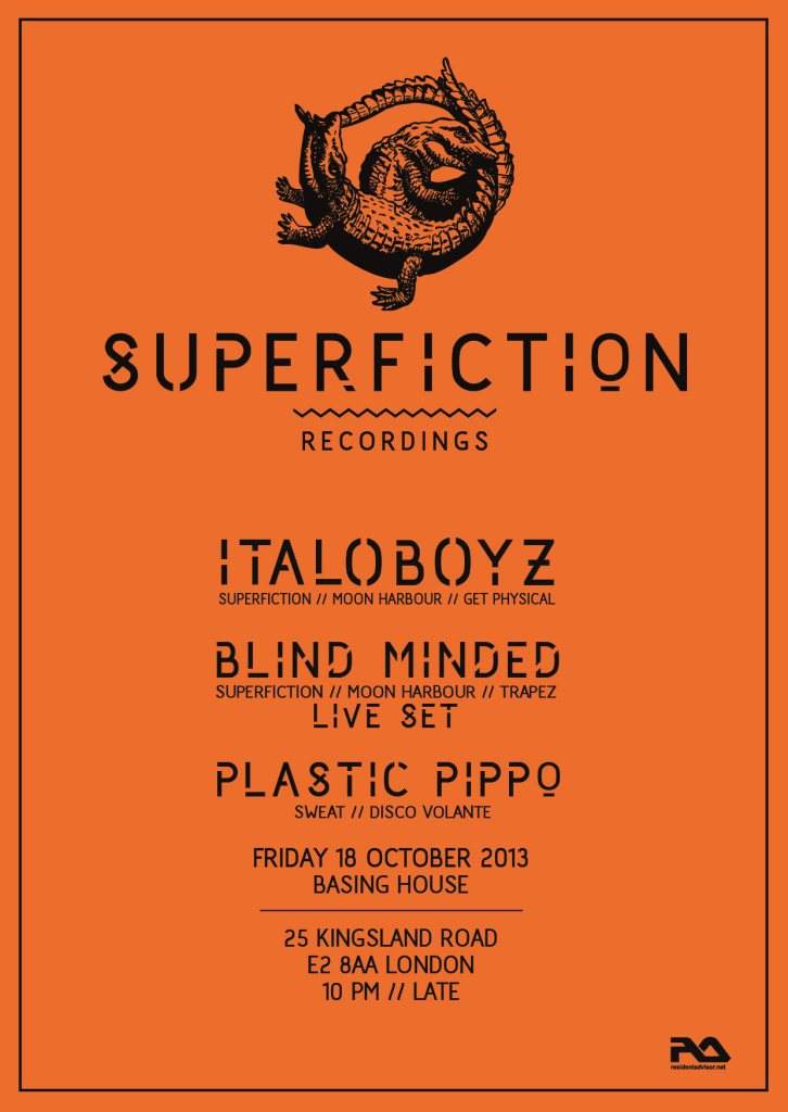 Superfiction Recordings Label Night - フライヤー表