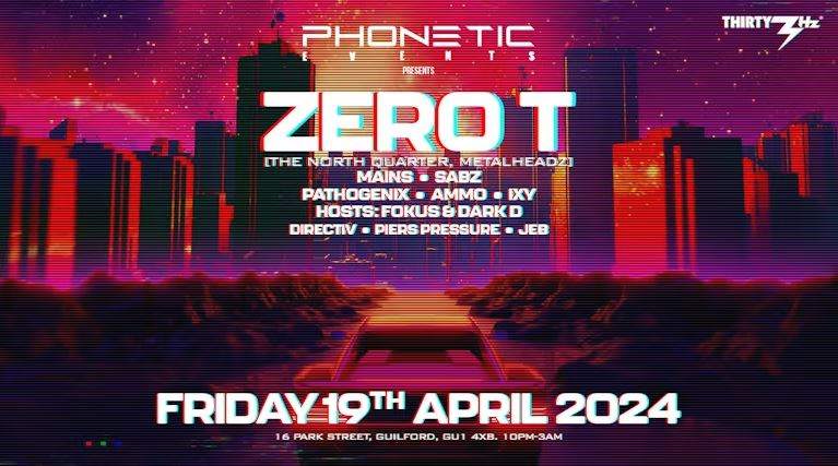 Phonetic Events presents: Zero T - フライヤー表