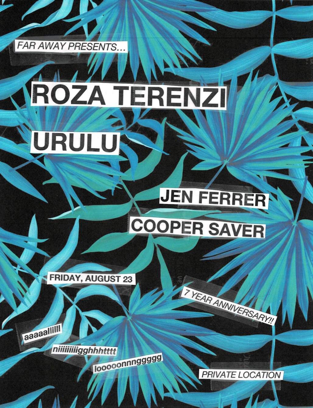 Far Away with Roza Terenzi & Urulu - フライヤー表