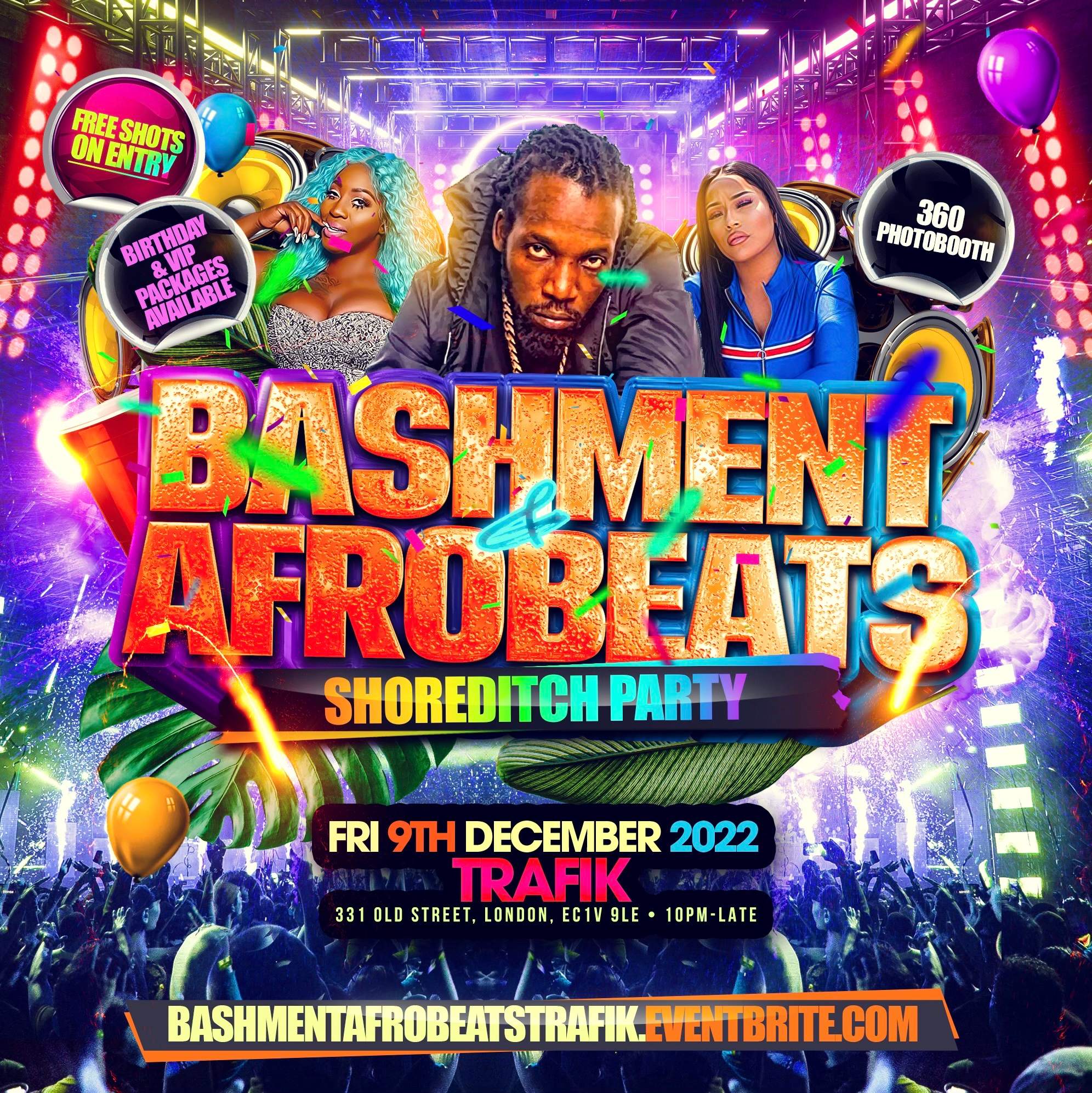 Bashment X Afrobeats Shoreditch Party - London's Craziest Party Returns - Página frontal