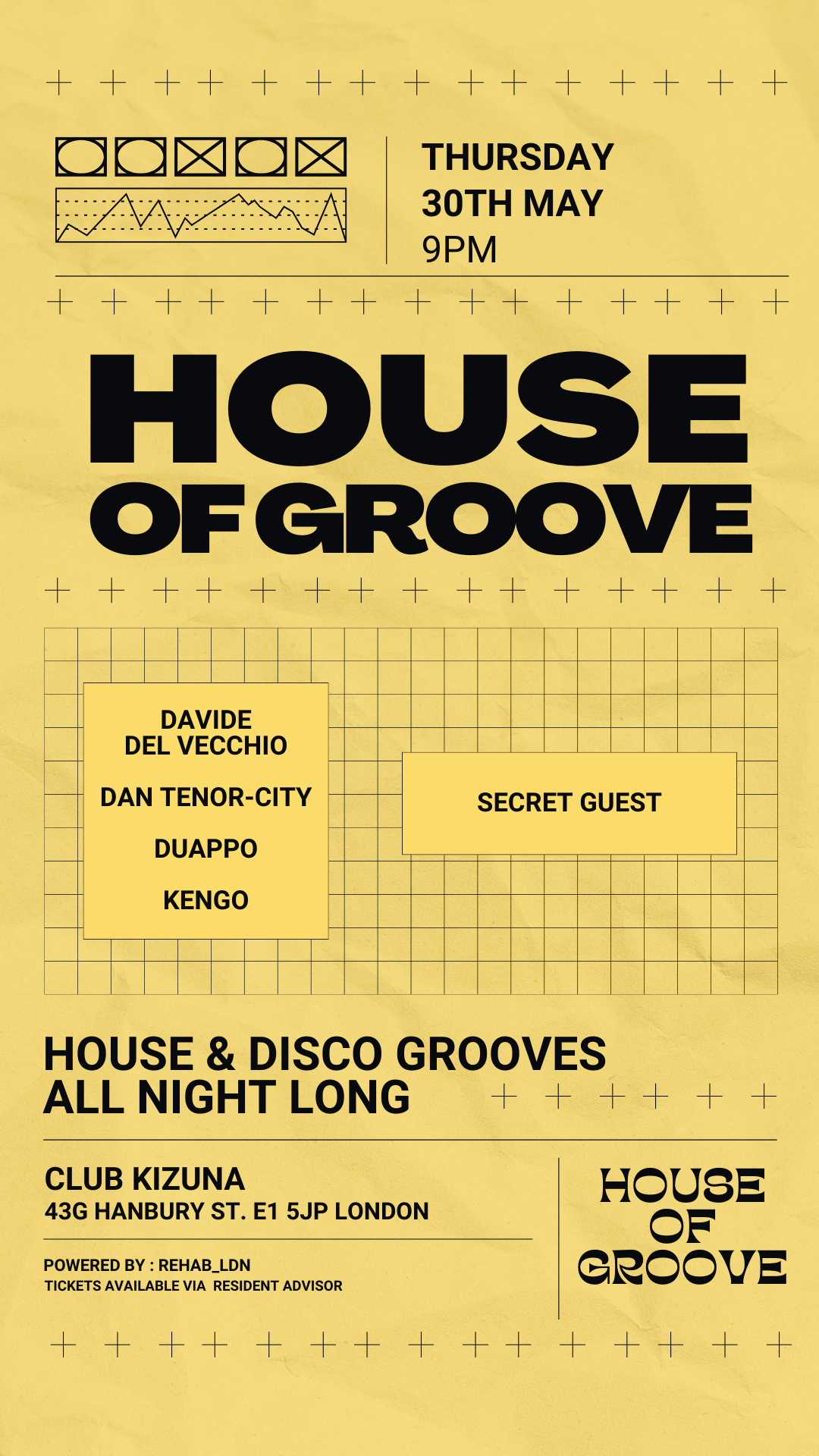HOUSE OF GROOVE - Davide Del Vecchio Invites 4TTF + SECRET GUEST - フライヤー表