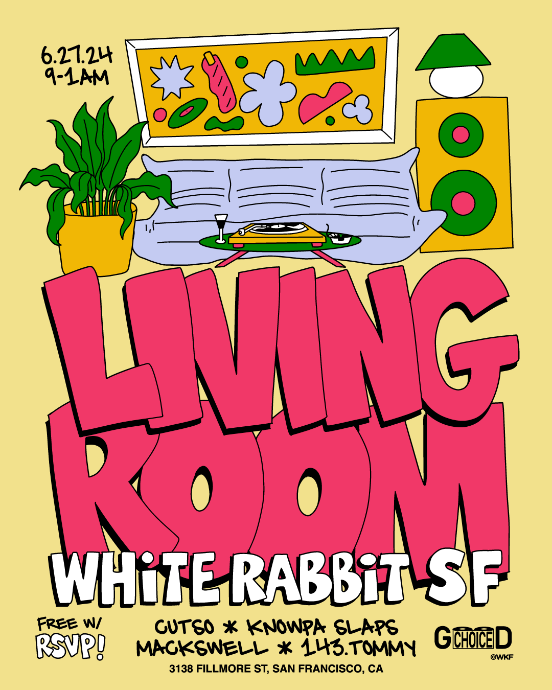 Living Room at White Rabbit, San Francisco/Oakland