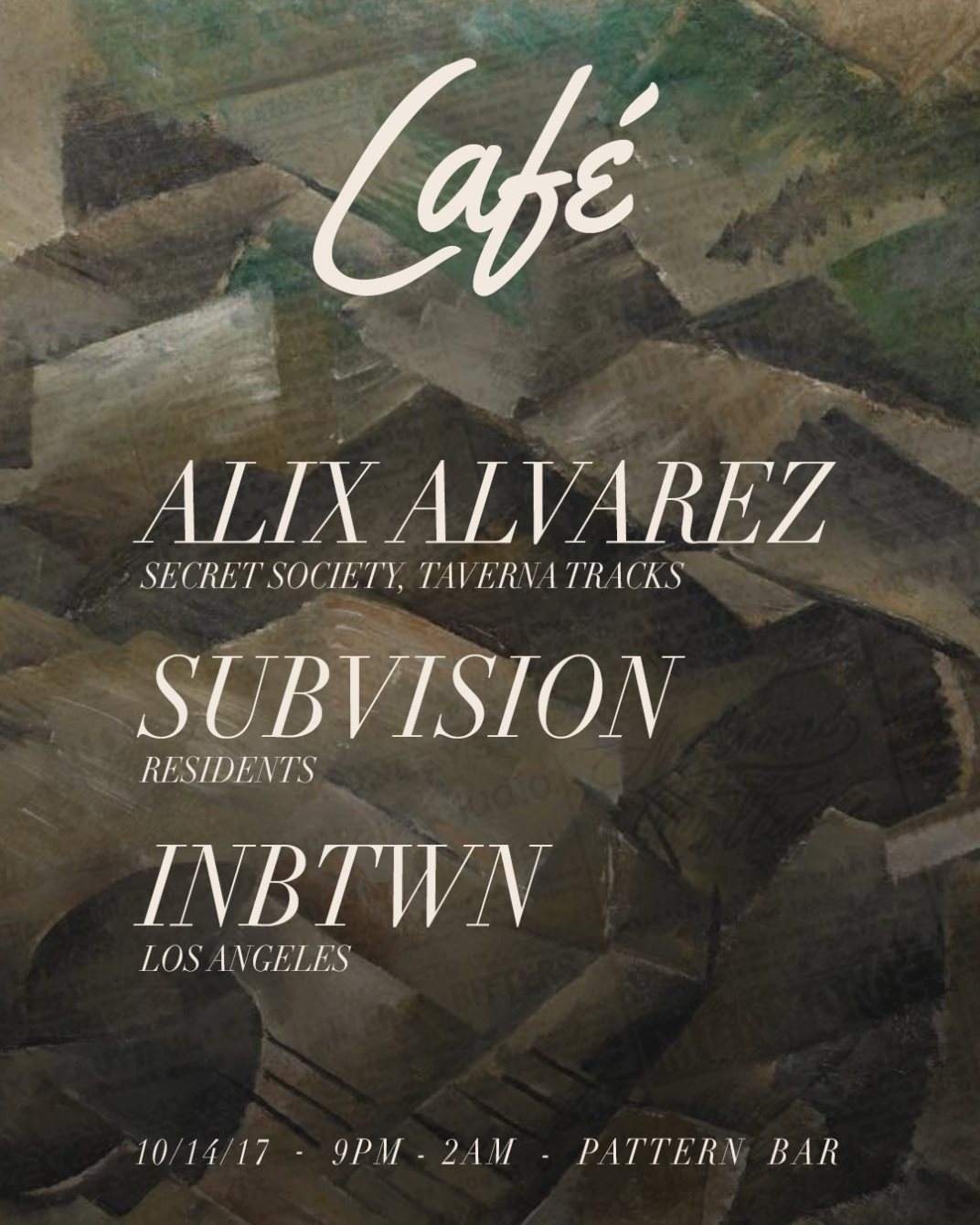 Café with Alix Alvarez - フライヤー表