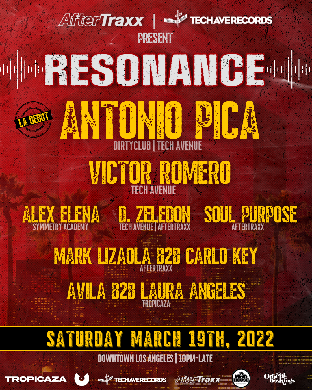 Resonance Los Angeles with Antonio Pica - フライヤー表