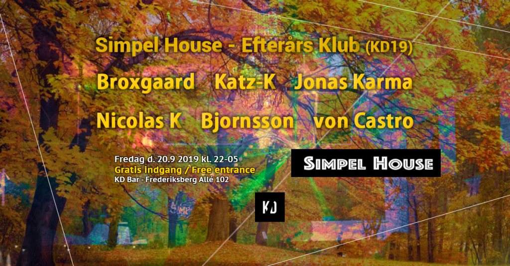Simpel House - Efterårs Klub (Kd19) - フライヤー表