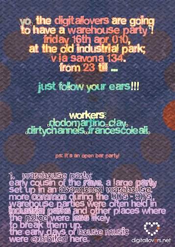 Digitallovers Warehouse Party - Página frontal