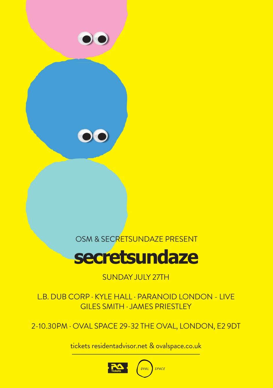 OSM & Secretsundaze presents Secretsundaze with L.B. Dub Corp, Kyle Hall & Paranoid London - Página frontal